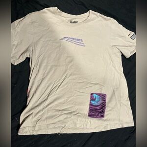 Brooklyn Cloth Cream Tee with Purple Graphic